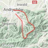 Mapa Z Andrychowa na Leskowiec